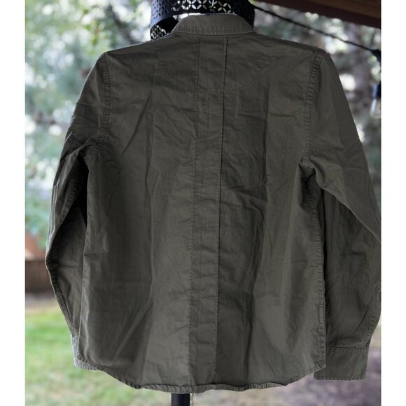 Ralph Lauren Woman P/S Safari Shirt 100% Cotton Button Down Beige Khaki Pockets - Picture 2 of 9